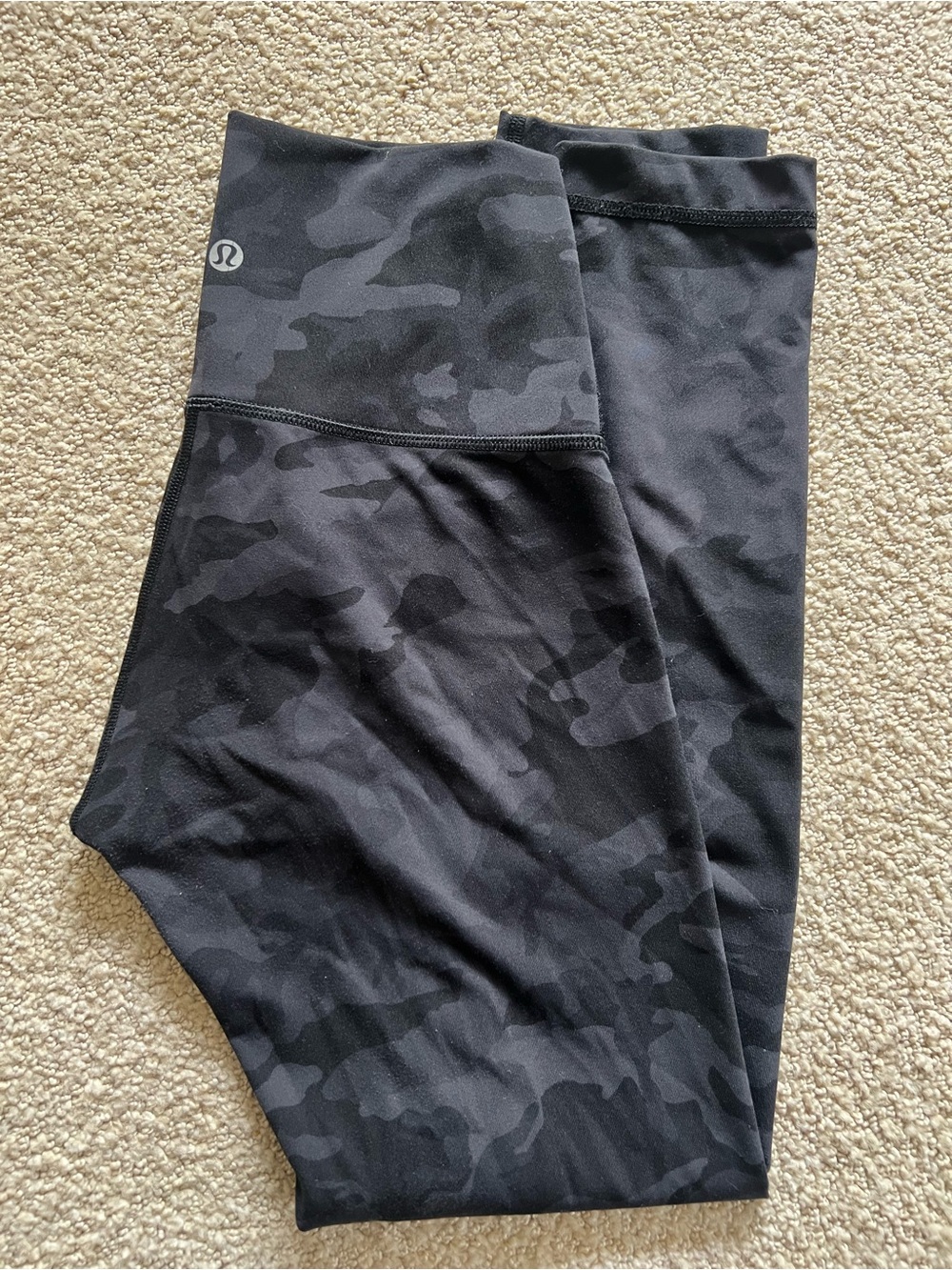 lululemon Black Active Leggings with Subtle Texture